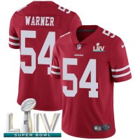 Nike San Francisco 49ers #54 Fred Warner Red Super Bowl LIV 2020 Team Color Men's Stitched NFL Vapor Untouchable Limited Jersey