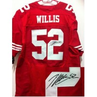 Nike San Francisco 49ers #52 Patrick Willis Red Team Color Men's Stitched NFL Elite Autographed Jersey