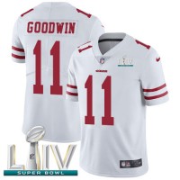 Nike San Francisco 49ers #11 Marquise Goodwin White Super Bowl LIV 2020 Men's Stitched NFL Vapor Untouchable Limited Jersey