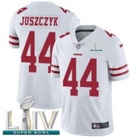 Nike San Francisco 49ers #44 Kyle Juszczyk White Super Bowl LIV 2020 Men's Stitched NFL Vapor Untouchable Limited Jersey
