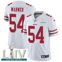Nike San Francisco 49ers #54 Fred Warner White Super Bowl LIV 2020 Men's Stitched NFL Vapor Untouchable Limited Jersey
