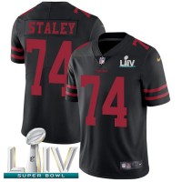 Nike San Francisco 49ers #74 Joe Staley Black Super Bowl LIV 2020 Alternate Men's Stitched NFL Vapor Untouchable Limited Jersey