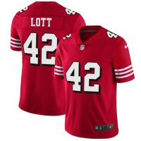 Nike San Francisco 49ers #42 Ronnie Lott Red Team Color Men's Stitched NFL Vapor Untouchable Limited II Jersey