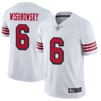 Nike San Francisco 49ers #6 Mitch Wishnowsky White Rush Men's Stitched NFL Vapor Untouchable Limited Jersey