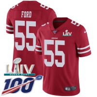 Nike San Francisco 49ers #55 Dee Ford Red Super Bowl LIV 2020 Team Color Men's Stitched NFL 100th Season Vapor Limited Jersey