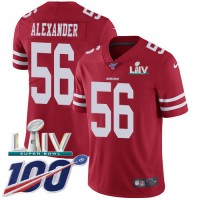Nike San Francisco 49ers #56 Kwon Alexander Red Super Bowl LIV 2020 Team Color Men's Stitched NFL 100th Season Vapor Limited Jersey