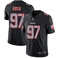 Nike San Francisco 49ers #97 Nick Bosa Black Men's Stitched NFL Limited Rush Impact Jersey