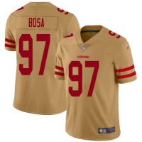 Nike San Francisco 49ers #97 Nick Bosa Gold Men's Stitched NFL Limited Inverted Legend Jersey