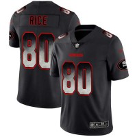 Nike San Francisco 49ers #80 Jerry Rice Black Men's Stitched NFL Vapor Untouchable Limited Smoke Fashion Jersey