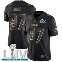 Nike San Francisco 49ers #97 Nick Bosa Black/Gold Super Bowl LIV 2020 Men's Stitched NFL Vapor Untouchable Limited Jersey