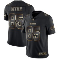 Nike San Francisco 49ers #85 George Kittle Black/Gold Men's Stitched NFL Vapor Untouchable Limited Jersey