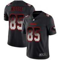 Nike San Francisco 49ers #85 George Kittle Black Men's Stitched NFL Vapor Untouchable Limited Smoke Fashion Jersey