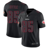 Nike San Francisco 49ers #85 George Kittle Black Men's Stitched NFL Limited Rush Impact Jersey