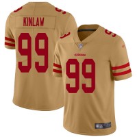 Nike San Francisco 49ers #99 Javon Kinlaw Gold Men's Stitched NFL Limited Inverted Legend Jersey