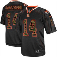 Nike Cincinnati Bengals #14 Andy Dalton Black Men's Stitched NFL Elite Camo Fashion Jersey