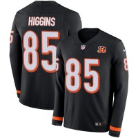 Nike Cincinnati Bengals #85 Tee Higgins Black Team Color Men's Stitched NFL Limited Therma Long Sleeve Jersey