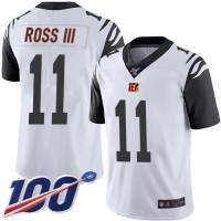 Nike Cincinnati Bengals #11 John Ross III White Men's Stitched NFL Limited Rush 100th Season Jersey