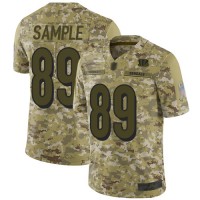 Nike Cincinnati Bengals #89 Drew Sample Camo Men's Stitched NFL Limited 2018 Salute To Service Jersey