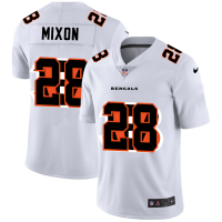 Cincinnati Cincinnati Bengals #28 Joe Mixon White Men's Nike Team Logo Dual Overlap Limited NFL Jersey