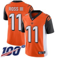 Nike Cincinnati Bengals #11 John Ross III Orange Alternate Men's Stitched NFL 100th Season Vapor Limited Jersey