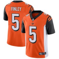 Nike Cincinnati Bengals #5 Ryan Finley Orange Alternate Men's Stitched NFL Vapor Untouchable Limited Jersey