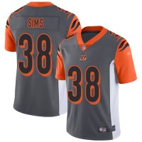Nike Cincinnati Bengals #38 LeShaun Sims Silver Men's Stitched NFL Limited Inverted Legend Jersey