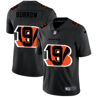 Cincinnati Cincinnati Bengals #9 Joe Burrow Men's Nike Team Logo Dual Overlap Limited NFL Jersey Black