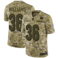 Nike Cincinnati Bengals #36 Shawn Williams Camo Men's Stitched NFL Limited 2018 Salute To Service Jersey