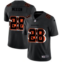 Cincinnati Cincinnati Bengals #28 Joe Mixon Men's Nike Team Logo Dual Overlap Limited NFL Jersey Black