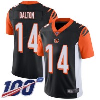 Nike Cincinnati Bengals #14 Andy Dalton Black Team Color Men's Stitched NFL 100th Season Vapor Limited Jersey
