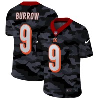 Cincinnati Cincinnati Bengals #9 Joe Burrow Men's Nike 2020 Black CAMO Vapor Untouchable Limited Stitched NFL Jersey