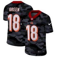 Cincinnati Cincinnati Bengals #18 A.J. Green Men's Nike 2020 Black CAMO Vapor Untouchable Limited Stitched NFL Jersey