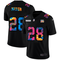 Cincinnati Cincinnati Bengals #28 Joe Mixon Men's Nike Multi-Color Black 2020 NFL Crucial Catch Vapor Untouchable Limited Jersey