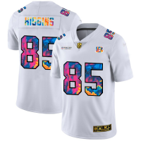 Cincinnati Cincinnati Bengals #85 Tee Higgins Men's White Nike Multi-Color 2020 NFL Crucial Catch Limited NFL Jersey