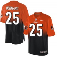 Nike Cincinnati Bengals #25 Giovani Bernard Orange/Black Men's Stitched NFL Elite Fadeaway Fashion Jersey