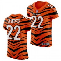 Nike Cincinnati Bengals #22 Chidobe Awuzie Men's 2021-22 Orange City Edition Elite NFL Jersey