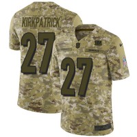 Nike Cincinnati Bengals #27 Dre Kirkpatrick Camo Men's Stitched NFL Limited 2018 Salute To Service Jersey