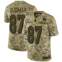Nike Cincinnati Bengals #87 C.J. Uzomah Camo Men's Stitched NFL Limited 2018 Salute To Service Jersey