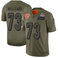 Nike Cincinnati Bengals #73 Jonah Williams Camo Super Bowl LVI Patch Men's Stitched NFL Limited 2019 Salute To Service Jersey