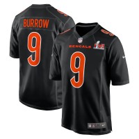 Cincinnati Cincinnati Bengals #9 Joe Burrow Black Men's Nike Super Bowl LVI Bound Game Fashion Jersey