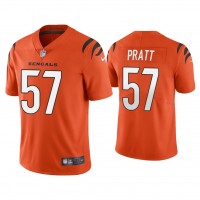 Nike Cincinnati Bengals #57 Germaine Pratt Orange Men's Nike Alternate Vapor Limited Jersey