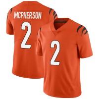 Cincinnati Cincinnati Bengals ##2 Evan McPherson Orange Men's Nike Alternate Vapor Limited Jersey