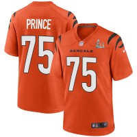 Cincinnati Cincinnati Bengals #75 Isaiah Prince Orange Super Bowl LVI Patch Nike Alternate Game Jersey