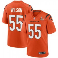 Cincinnati Cincinnati Bengals #55 Logan Wilson Orange Super Bowl LVI Patch Nike Alternate Game Jersey