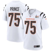 Cincinnati Cincinnati Bengals #75 Isaiah Prince White Super Bowl LVI Patch Nike Game Jersey