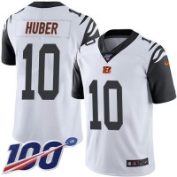 Nike Cincinnati Bengals #10 Kevin Huber White Men's Stitched NFL Limited Rush 100th Season Jersey