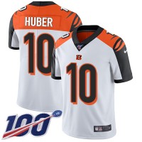 Nike Cincinnati Bengals #10 Kevin Huber White Men's Stitched NFL 100th Season Vapor Limited Jersey