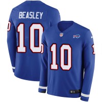 Nike Buffalo Bills #10 Cole Beasley Royal Blue Team Color Men's Stitched NFL Limited Therma Long Sleeve Jersey