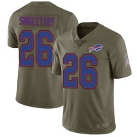 Nike Buffalo Bills #26 Devin Singletary Olive Men's Stitched NFL Limited 2017 Salute To Service Jersey