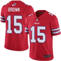 Nike Buffalo Bills #15 John Brown Red Men's Stitched NFL Limited Rush Jersey